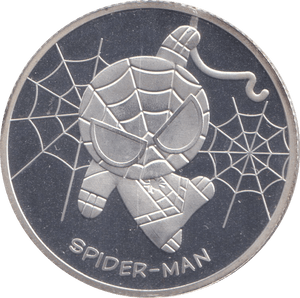 2021 MARVEL SILVER PLATED SPIDER - MAN TOKEN ( PROOF ) - OTHER TOKENS - Cambridgeshire Coins