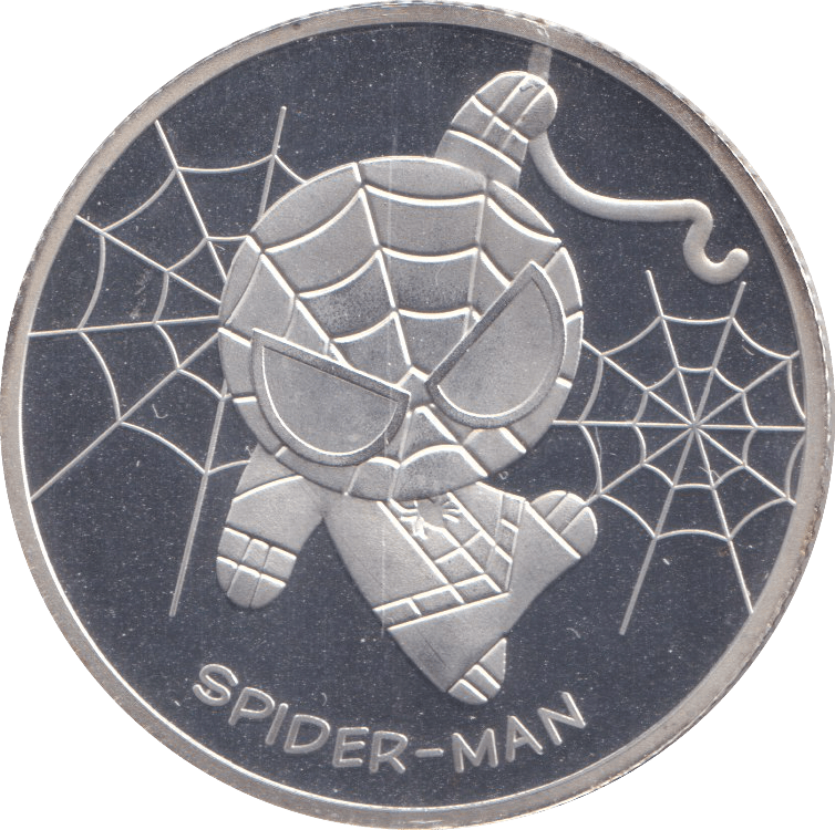 2021 MARVEL SILVER PLATED SPIDER - MAN TOKEN ( PROOF ) - OTHER TOKENS - Cambridgeshire Coins