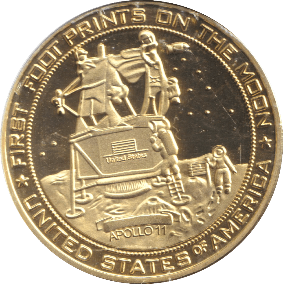 2021 MEDALLION FIRST FOOT PRINTS ON THE MOON USA - MEDALS & MEDALLIONS - Cambridgeshire Coins