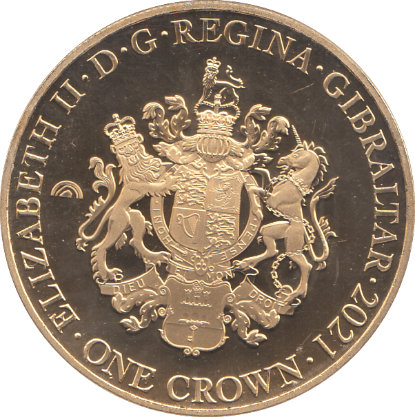 2021 ONE CROWN GIBRALTAR - SILVER WORLD COINS - Cambridgeshire Coins