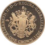 2021 ONE CROWN GIBRALTAR - SILVER WORLD COINS - Cambridgeshire Coins