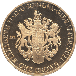 2021 ONE CROWN GIBRALTAR - SILVER WORLD COINS - Cambridgeshire Coins
