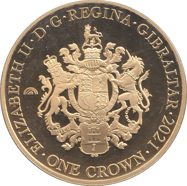 2021 ONE CROWN GIBRALTAR - SILVER WORLD COINS - Cambridgeshire Coins