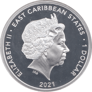 2021 ONE DOLLAR EAST CARIBBEAN STATES - WORLD COINS - Cambridgeshire Coins