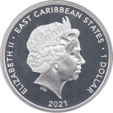 2021 ONE DOLLAR EAST CARIBBEAN STATES - WORLD COINS - Cambridgeshire Coins