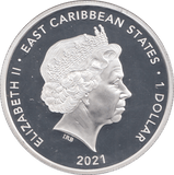 2021 ONE DOLLAR EAST CARIBBEAN STATES - WORLD COINS - Cambridgeshire Coins