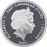 2021 ONE DOLLAR EAST CARIBBEAN STATES - WORLD COINS - Cambridgeshire Coins