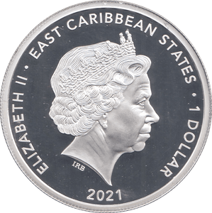 2021 ONE DOLLAR EAST CARIBBEAN STATES - WORLD COINS - Cambridgeshire Coins