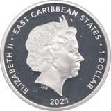 2021 ONE DOLLAR EAST CARIBBEAN STATES - WORLD COINS - Cambridgeshire Coins