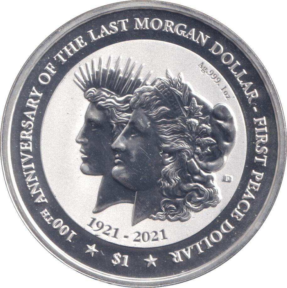 2021 ONE DOLLAR SILVER PROOF 100TH ANNIVERSARY - WORLD COINS - Cambridgeshire Coins