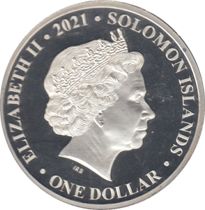 2021 ONE DOLLAR SOLOMON ISLAND SILVER PROOF - SILVER WORLD COINS - Cambridgeshire Coins