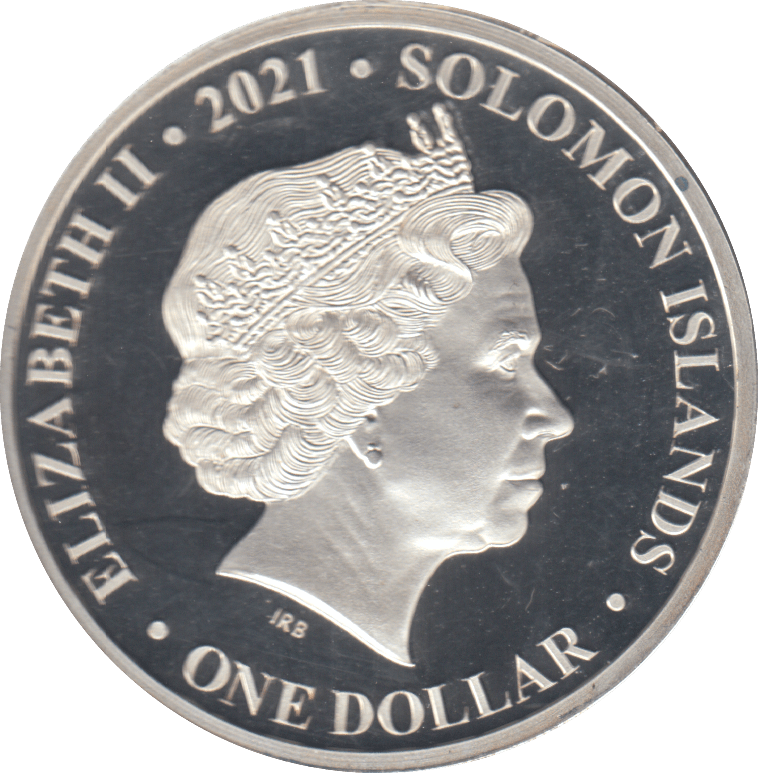 2021 ONE DOLLAR SOLOMON ISLAND SILVER PROOF - SILVER WORLD COINS - Cambridgeshire Coins