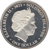 2021 ONE DOLLAR SOLOMON ISLAND SILVER PROOF - SILVER WORLD COINS - Cambridgeshire Coins