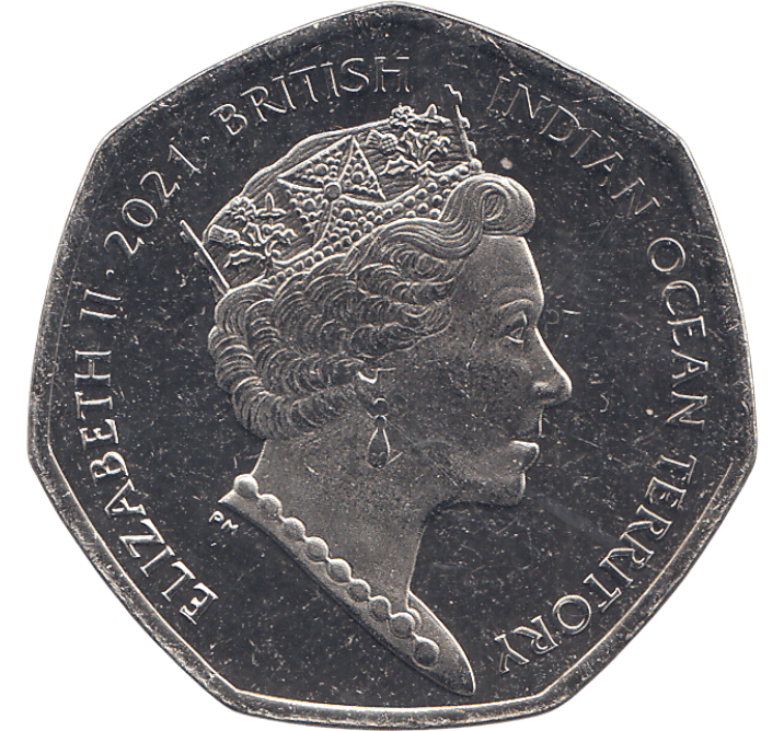 2021 POWDER BLUE TANG 50P ( BU ) - Cambridgeshire Coins