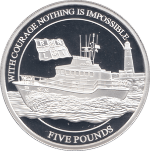 2021 PROOF R.N.L.I FIVE POUNDS ALDERNEY - WORLD COINS - Cambridgeshire Coins