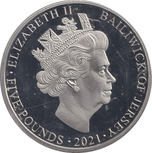 2021 £5 BAILIWICK OF JERSEY PROOF - WORLD COINS - Cambridgeshire Coins