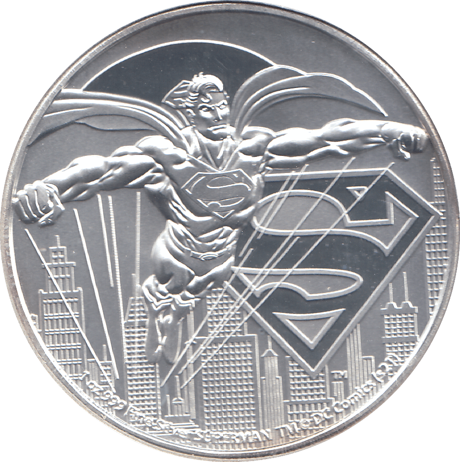 2021 SILVER 1OZ TWO DOLLARS SUPERMAN NIUE ( BU ) - SILVER WORLD COINS - Cambridgeshire Coins
