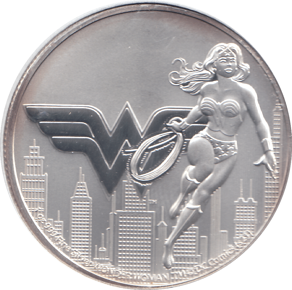 2021 SILVER 1OZ TWO DOLLARS WONDER WOMAN NIUE ( BU ) - SILVER WORLD COINS - Cambridgeshire Coins