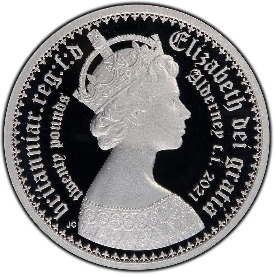 2021 SILVER £20 NEW GOTHIC CROWN PCGS PR70 ALDERNEY SHIELDS - NGC SILVER COINS - Cambridgeshire Coins