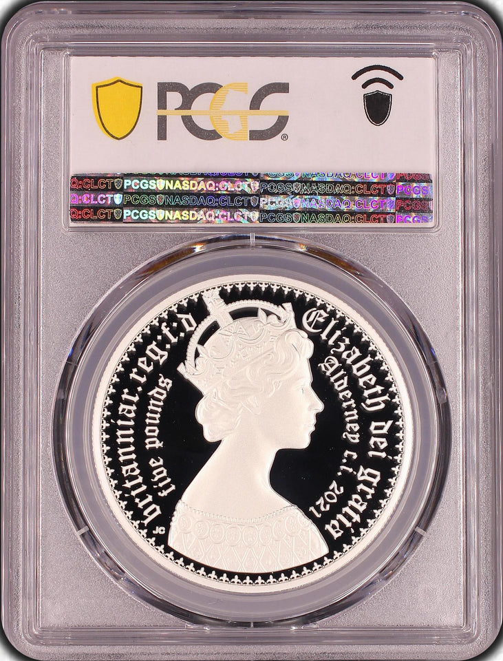 2021 SILVER FIVE POUND NEW GOTHIC CROWN PCGS PR70 ( PROOF ) - Cambridgeshire Coins