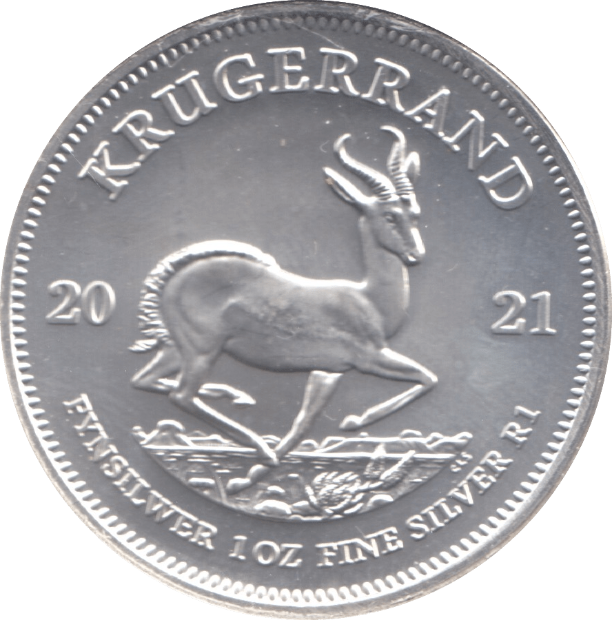 2021 SILVER KRUGERRAND 1OZ SOUTH AFRICA ( UNC ) - SILVER WORLD COINS - Cambridgeshire Coins