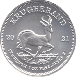 2021 SILVER KRUGERRAND 1OZ SOUTH AFRICA ( UNC ) - SILVER WORLD COINS - Cambridgeshire Coins