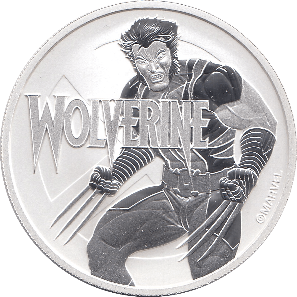 2021 SILVER MARVEL ONE DOLLAR WOLVERINE TUVALU - SILVER WORLD COINS - Cambridgeshire Coins