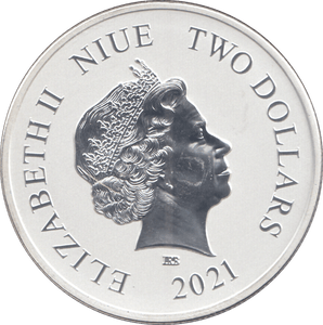2021 SILVER NIUE 2 DOLLARS ( BU ) - SILVER WORLD COINS - Cambridgeshire Coins