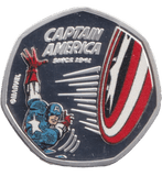 2021 SILVER PLATED 25 CENTS COOK ISLANDS MARVEL CAPTAIN AMERICA ( PROOF ) - WORLD COINS - Cambridgeshire Coins