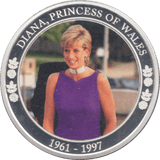2021 SILVER PLATED PRINCESS DIANA COMMEMORATIVE DOLLAR - WORLD COINS - Cambridgeshire Coins