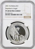 2021 SILVER PROOF £1 NAPOLEON'S ANGEL PF 68 ULTRA CAMEO - NGC SILVER COINS - Cambridgeshire Coins