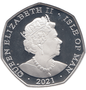 2021 SILVER PROOF 50 PENCE QUEENS 95TH BIRTHDAY - WORLD COINS - Cambridgeshire Coins