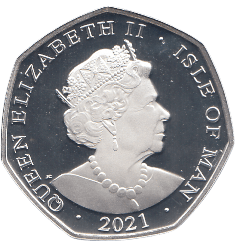 2021 SILVER PROOF 50 PENCE QUEENS 95TH BIRTHDAY - WORLD COINS - Cambridgeshire Coins