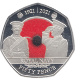 2021 SILVER PROOF 50 PENCE ROYAL NAVY - 50P Silver Proof - Cambridgeshire Coins