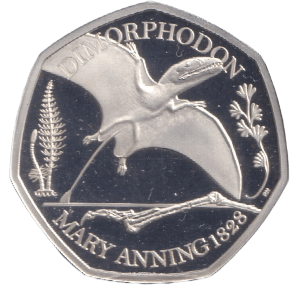 2021 SILVER PROOF 50P DIMORPHODON - 50P Silver Proof - Cambridgeshire Coins