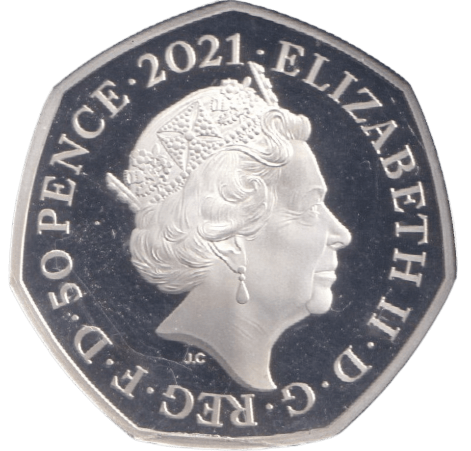2021 SILVER PROOF 50P TEMNODONTOSAURUS - 50P Silver Proof - Cambridgeshire Coins