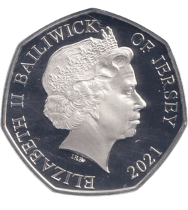 2021 SILVER PROOF COLOURED ROYAL NAVY POPPY BAILIWICK OF JERSEY 50P - 50P Silver Proof - Cambridgeshire Coins