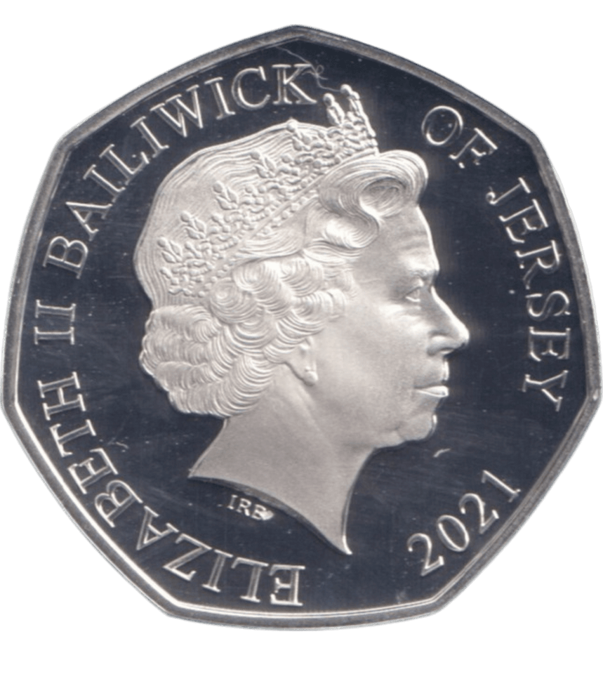 2021 SILVER PROOF COLOURED ROYAL NAVY POPPY BAILIWICK OF JERSEY 50P - 50P Silver Proof - Cambridgeshire Coins