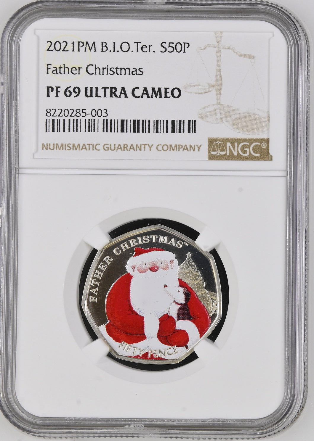 2021 SILVER PROOF FATHER CHRISTMAS 50P BRITISH INDIAN OCEAN TERRITORIES ( NGC ) PF 69 ULTRA CAMEO - NGC GOLD COINS - Cambridgeshire Coins