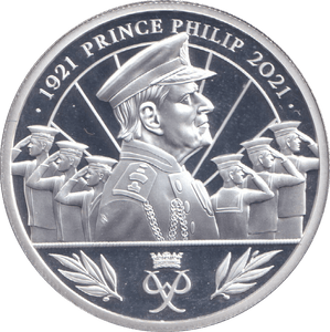 2021 SILVER PROOF FIVE POUND PRICE PHILIP - SILVER WORLD COINS - Cambridgeshire Coins