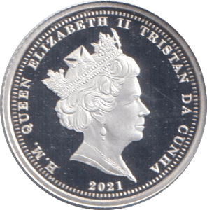 2021 SILVER PROOF HALF PENNY TRISTAN DA CUNHA - SILVER WORLD COINS - Cambridgeshire Coins