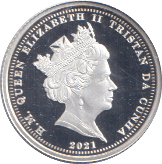 2021 SILVER PROOF HALF PENNY TRISTAN DA CUNHA - SILVER WORLD COINS - Cambridgeshire Coins