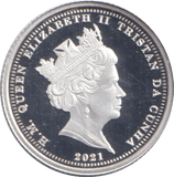 2021 SILVER PROOF HALF PENNY TRISTAN DA CUNHA - SILVER WORLD COINS - Cambridgeshire Coins