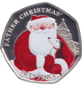 2021 SILVER PROOF INDIAN OCEAN TERRITORY FATHER CHRISTMAS 50P - 50P Silver Proof - Cambridgeshire Coins