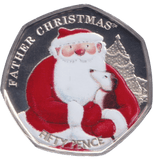 2021 SILVER PROOF INDIAN OCEAN TERRITORY FATHER CHRISTMAS 50P - 50P Silver Proof - Cambridgeshire Coins