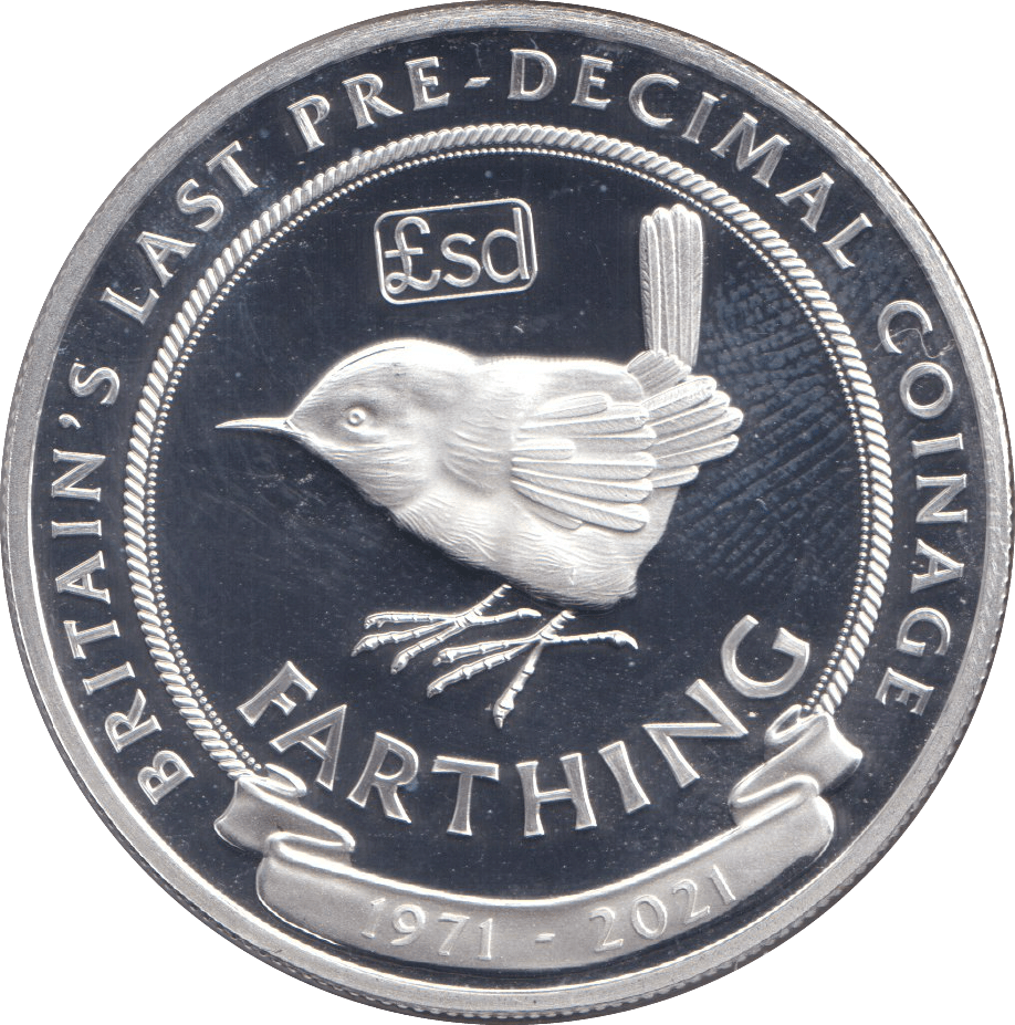 2021 SILVER PROOF ONE CROWN GIBRALTAR - FARTHING - SILVER WORLD COINS - Cambridgeshire Coins