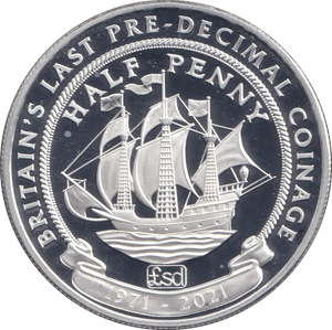 2021 SILVER PROOF ONE CROWN GIBRALTAR - HALF PENNY - SILVER WORLD COINS - Cambridgeshire Coins