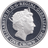 2021 SILVER PROOF ONE CROWN GIBRALTAR - ONE PENNY - SILVER WORLD COINS - Cambridgeshire Coins