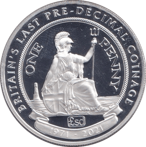 2021 SILVER PROOF ONE CROWN GIBRALTAR - ONE PENNY - SILVER WORLD COINS - Cambridgeshire Coins