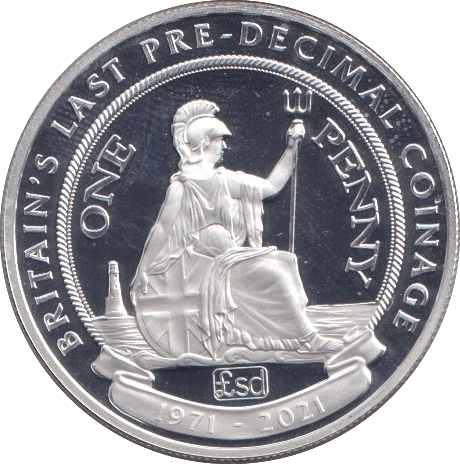 2021 SILVER PROOF ONE CROWN GIBRALTAR - ONE PENNY - SILVER WORLD COINS - Cambridgeshire Coins